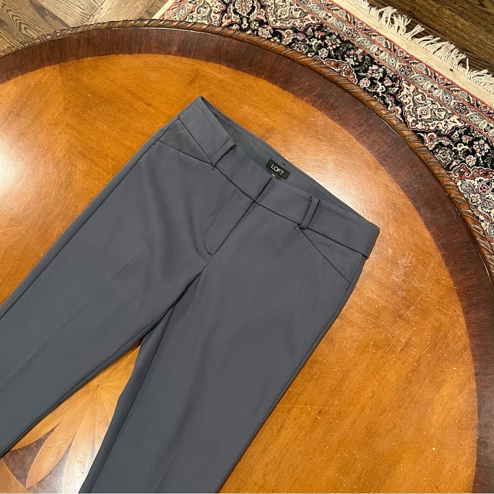NWT Ann Taylor LOFT $70 Julie Skinny Ankle Length Dress Pant 2 Mid-Rise Gray - Picture 6 of 16